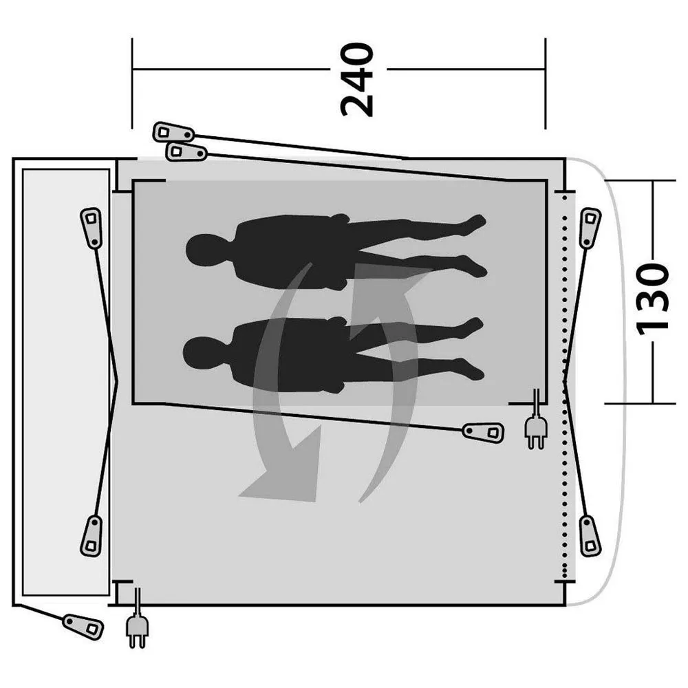 Outwell Inner Milestone Markise, Charcoal, One Size Outwell Inner Milestone Markise, Charcoal, One Size