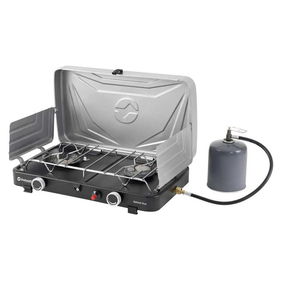 Outwell Katmai Duo Gaskocher Campingküche, Silver grey, One Size Outwell Katmai Duo Gaskocher Campingküche, Silver grey, One Size