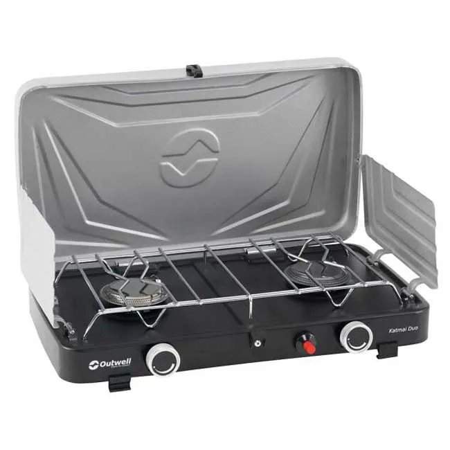 Outwell Katmai Duo Gaskocher Campingküche, Silver grey, One Size Outwell Katmai Duo Gaskocher Campingküche, Silver grey, One Size