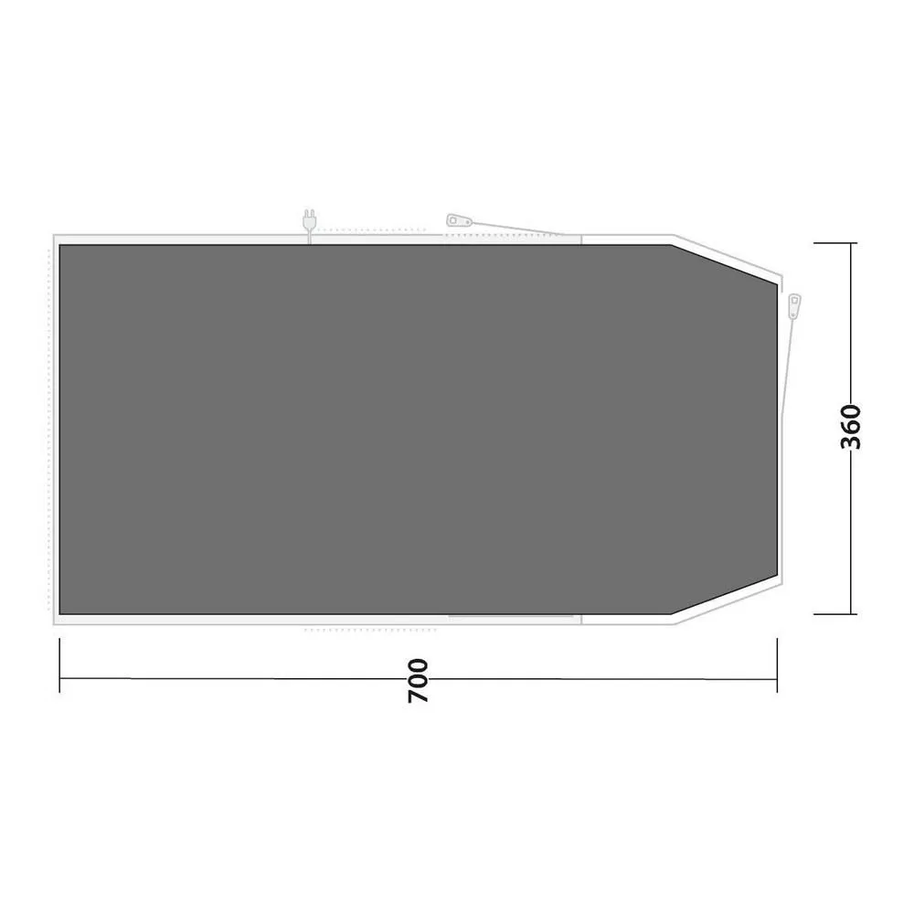 Outwell Lux Phoenix 6+2 Schützender Fußabdruck, Black / grey, 700 x 360cm Outwell Lux Phoenix 6+2 Schützender Fußabdruck, Black / grey, 700 x 360cm