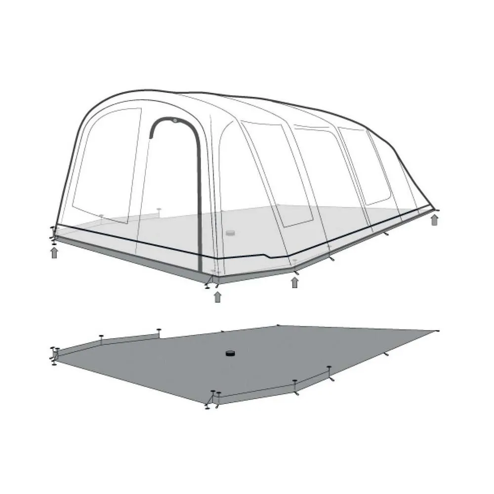 Outwell Lux Tennessee 6+2 Air Schützender Fußabdruck, Black / grey, 705 x 340cm Outwell Lux Tennessee 6+2 Air Schützender Fußabdruck, Black / grey, 705 x 340cm