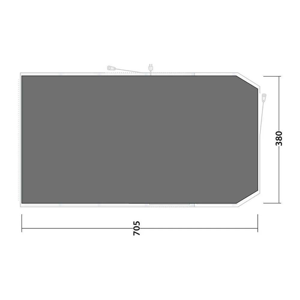 Outwell Lux Tennessee 6+2 Air Schützender Fußabdruck, Black / grey, 705 x 340cm Outwell Lux Tennessee 6+2 Air Schützender Fußabdruck, Black / grey, 705 x 340cm