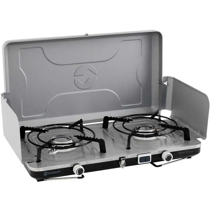 Outwell Merapi Pro Duo Deluxe Gaskocher Campingküche, Silver grey, One Size Outwell Merapi Pro Duo Deluxe Gaskocher Campingküche, Silver grey, One Size