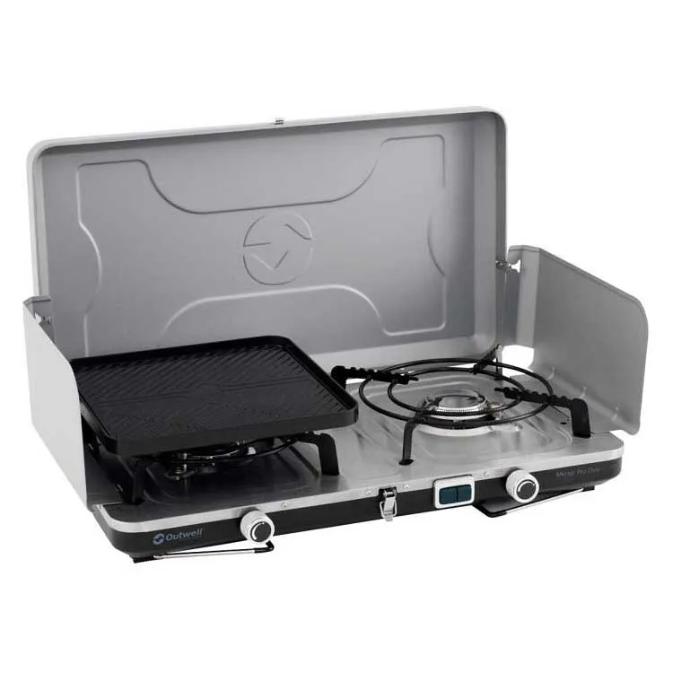Outwell Merapi Pro Duo Deluxe Gaskocher Campingküche, Silver grey, One Size Outwell Merapi Pro Duo Deluxe Gaskocher Campingküche, Silver grey, One Size