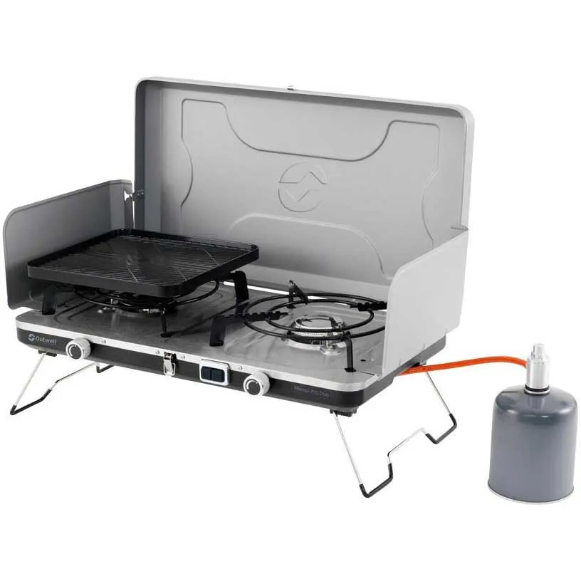 Outwell Merapi Pro Duo Deluxe Gaskocher Campingküche, Silver grey, One Size Outwell Merapi Pro Duo Deluxe Gaskocher Campingküche, Silver grey, One Size