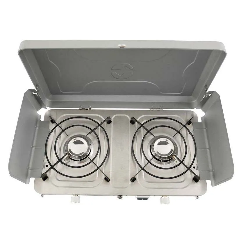 Outwell Merapi Pro Duo Gaskocher Campingküche, Silver grey, One Size Outwell Merapi Pro Duo Gaskocher Campingküche, Silver grey, One Size
