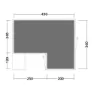 Outwell Michigan 4 Air Schützender Fußabdruck, Black / grey, 450 x 360cm