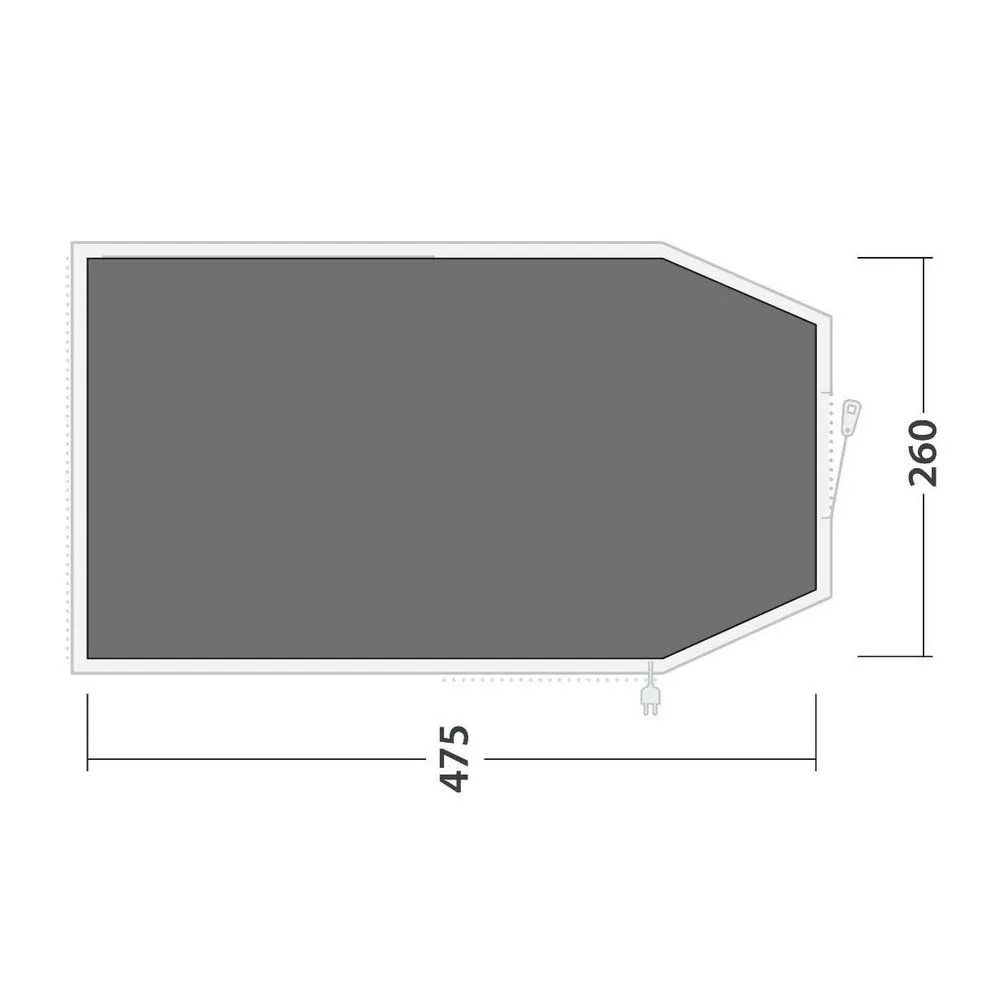 Outwell Nevada 4 Schützender Fußabdruck, Black / grey, 475 x 260cm Outwell Nevada 4 Schützender Fußabdruck, Black / grey, 475 x 260cm