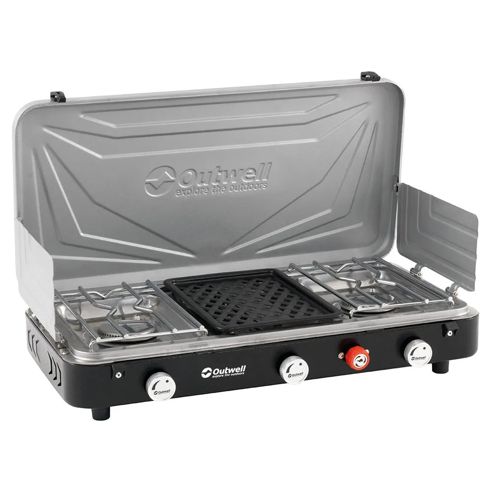 Outwell Rukutu Gaskocher Campingküche 3 Brennern, Black, One Size Outwell Rukutu Gaskocher Campingküche 3 Brennern, Black, One Size