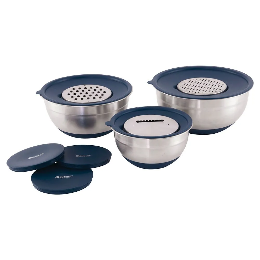 Outwell Salatschüssel Mit Deckel Und Reibe, Blau, EG Outwell Salatschüssel Mit Deckel Und Reibe, Blau, EG