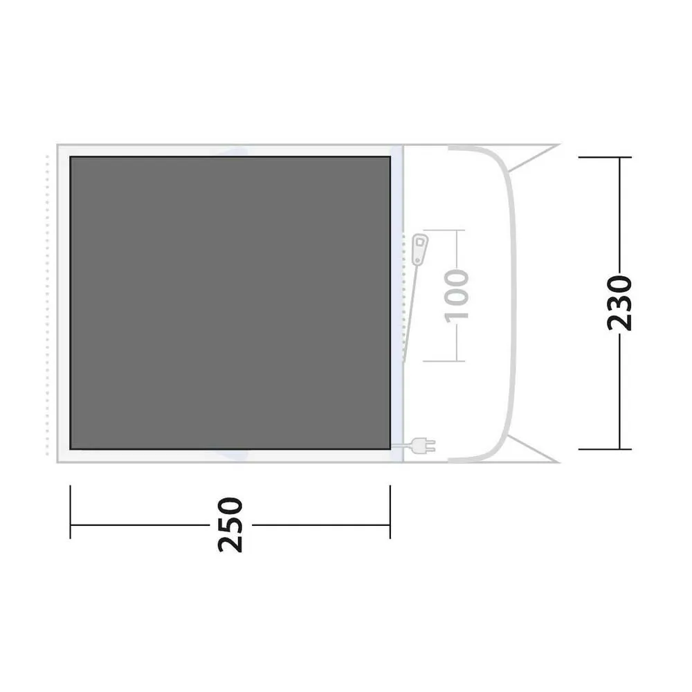 Outwell San Antonio 2 Air Schützender Fußabdruck, Black / grey, 250 x 230cm Outwell San Antonio 2 Air Schützender Fußabdruck, Black / grey, 250 x 230cm