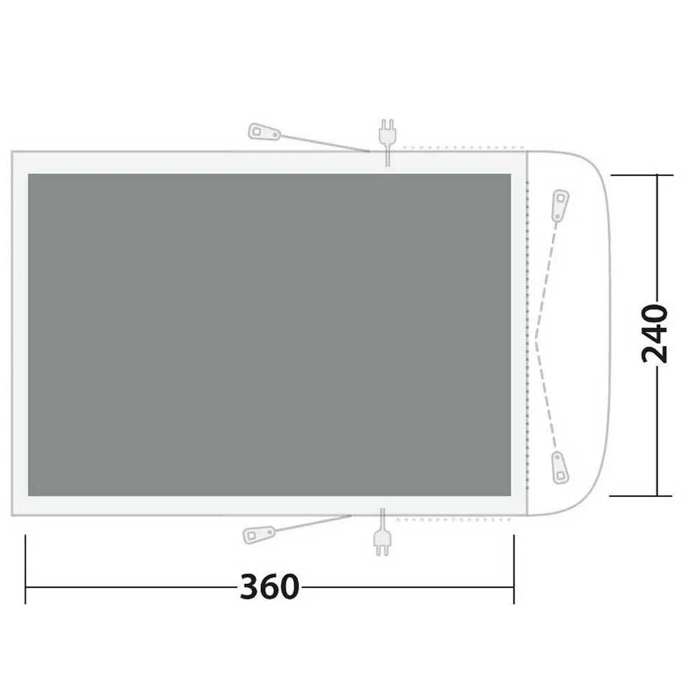 Outwell Wolfburg 380a Teppich, Black / grey, 360 x 240cm