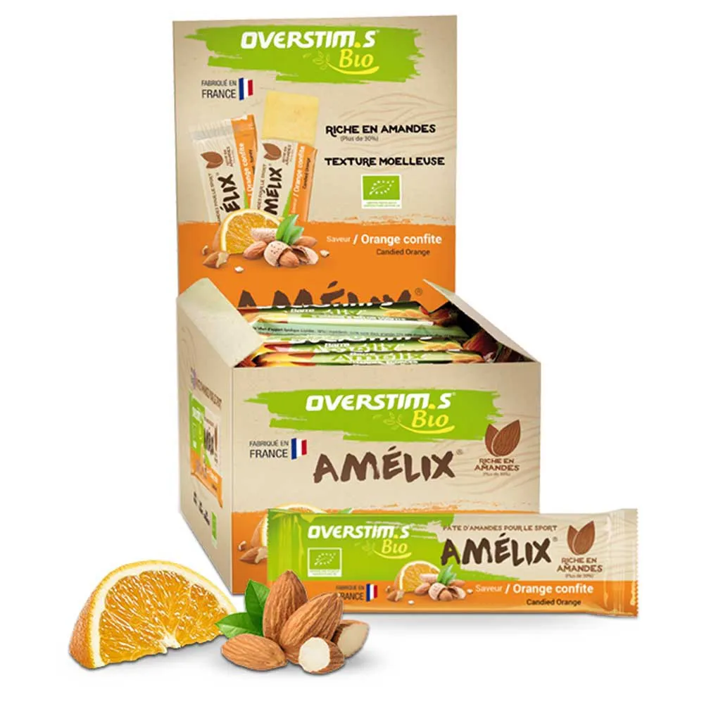OVERSTIM.s Amelix Bio 25g Energie-riegel-box Orange 30 Einheiten, Multicolor, One Size OVERSTIM.s Amelix Bio 25g Energie-riegel-box Orange 30 Einheiten, Multicolor, One Size