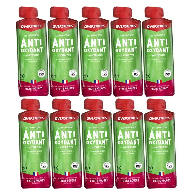 OVERSTIM.s Aox Schachtel Mit Energiegelen Beeren 34g 10 Einheiten, Multicolor, One Size OVERSTIM.s Aox Schachtel Mit Energiegelen Beeren 34g 10 Einheiten, Multicolor, One Size