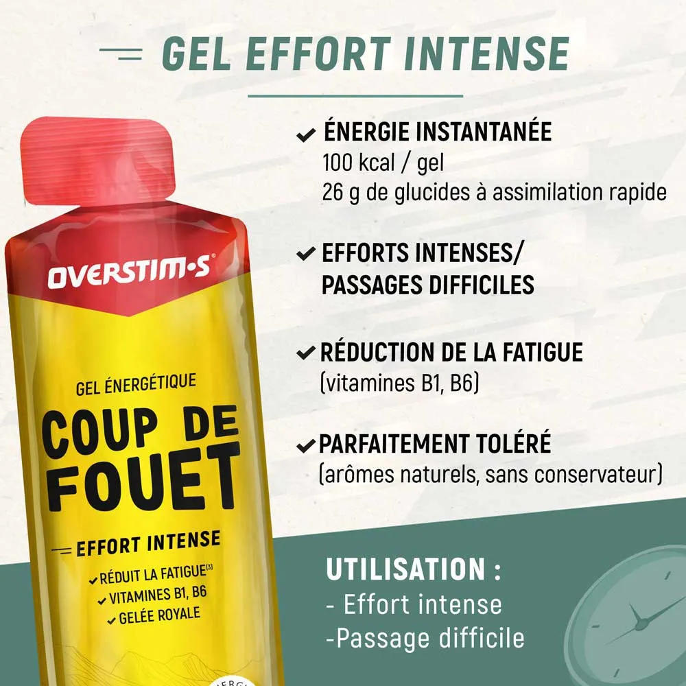 OVERSTIM.s Coup De Fouet Schachtel Mit Energiegelen Zitrone 34g 36 Einheiten, Multicolor, One Size