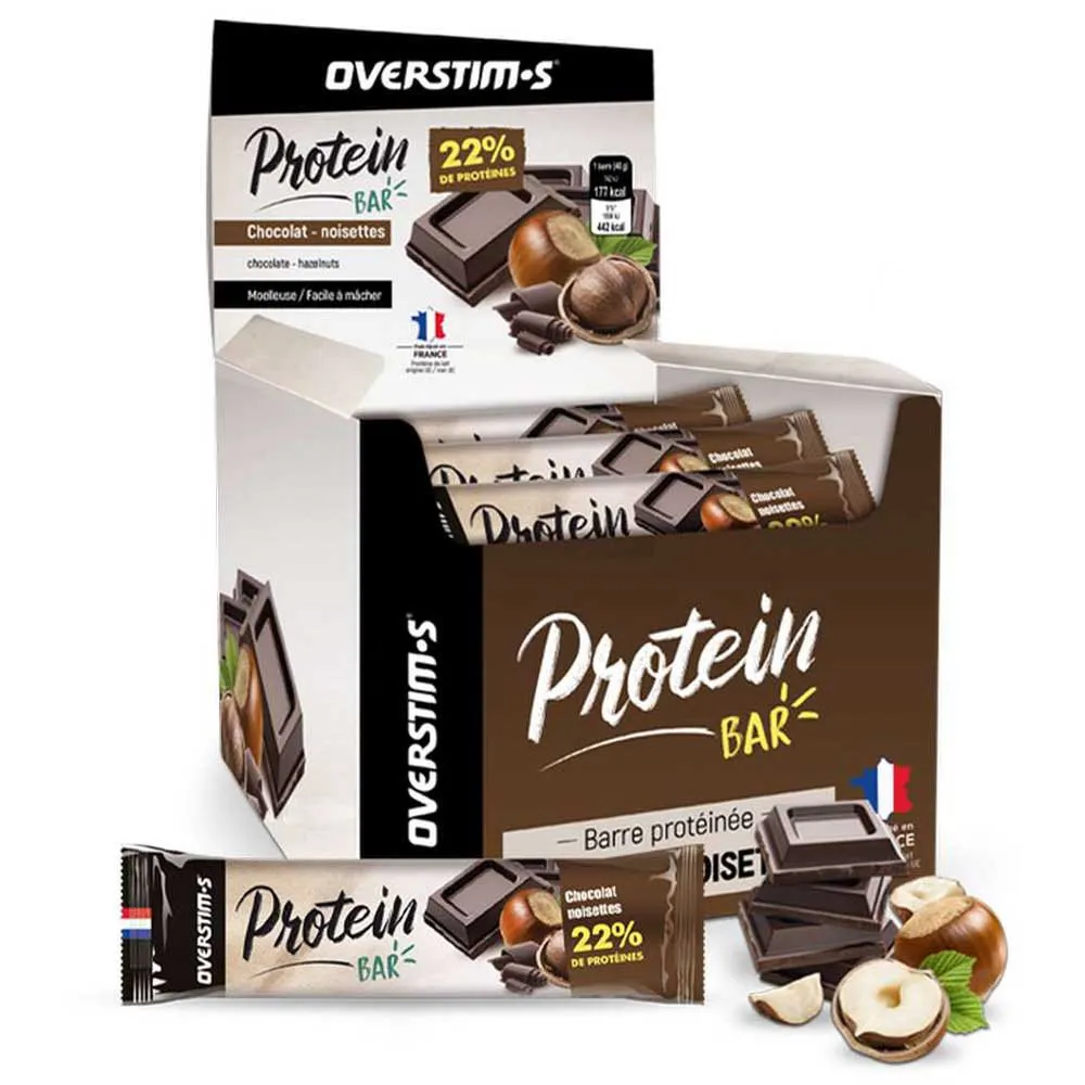 OVERSTIM.s Proteic Energie-riegel-box Schokolade Und Haselnuss 32 Einheiten, White / brown / black, One Size OVERSTIM.s Proteic Energie-riegel-box Schokolade Und Haselnuss 32 Einheiten, White / brown / black, One Size