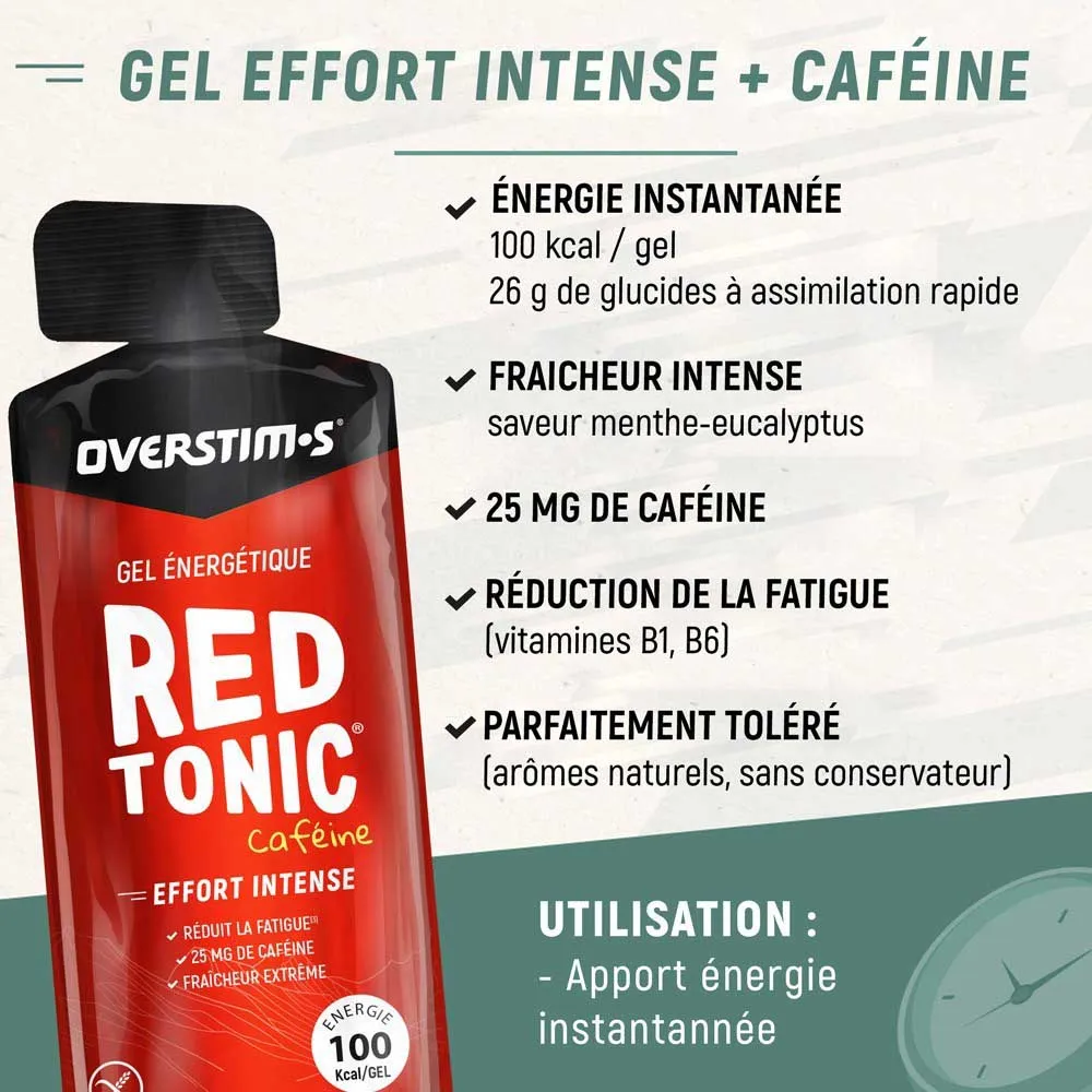 OVERSTIM.s Red Tonic Sprint Air Schachtel Mit Energiegelen Minze Und Eukalyptus 34g 36 Einheiten, Multicolor, One Size