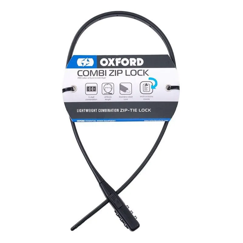 Oxford Combi Kabelbinderverschluss, Black, 47cm