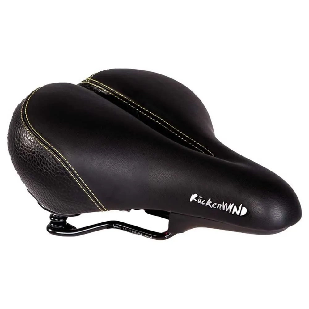 P&p Ruckenwind Sattel, Black / yellow, 210mm
