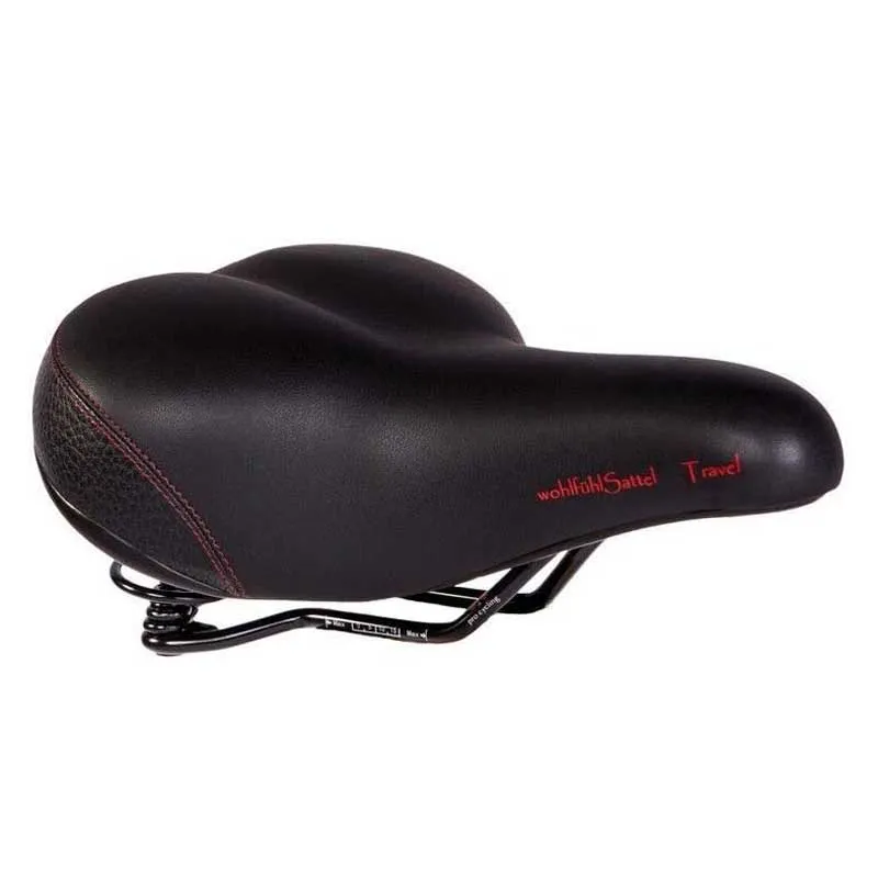 P&p Travel Feder Sattel, Black, 180mm