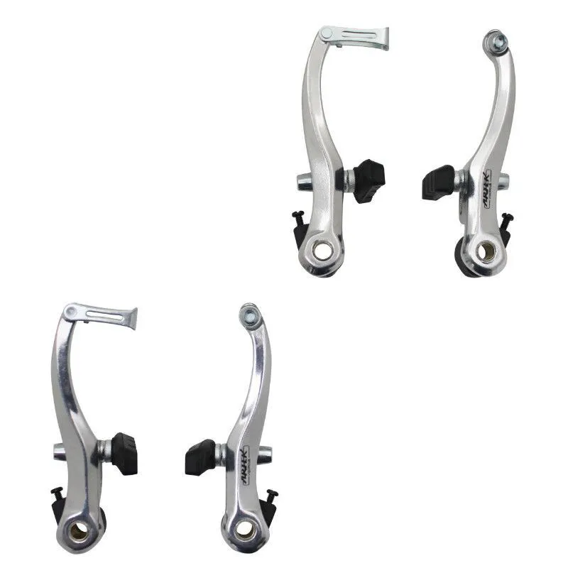 P2R 2 Paar MTB-City-Bremssattel aus Aluminium kompatibel mit Schutzblechen V-Brake Unisex, silber, 110mm P2R 2 Paar MTB-City-Bremssattel aus Aluminium kompatibel mit Schutzblechen V-Brake Unisex, silber, 110mm