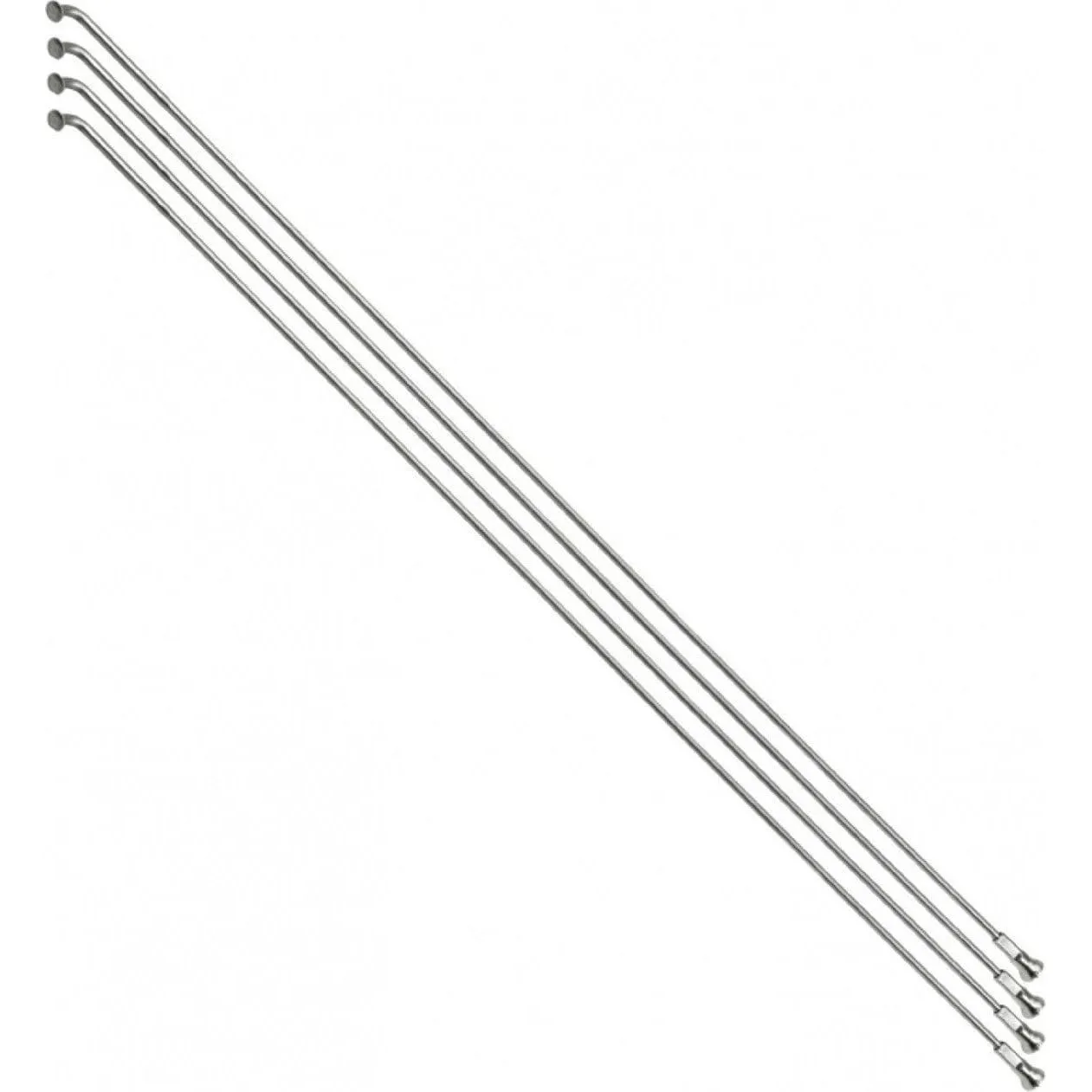 P2R 4er-Set Speichen aus Edelstahl Unisex, silber, 2/2.3 x 272mm