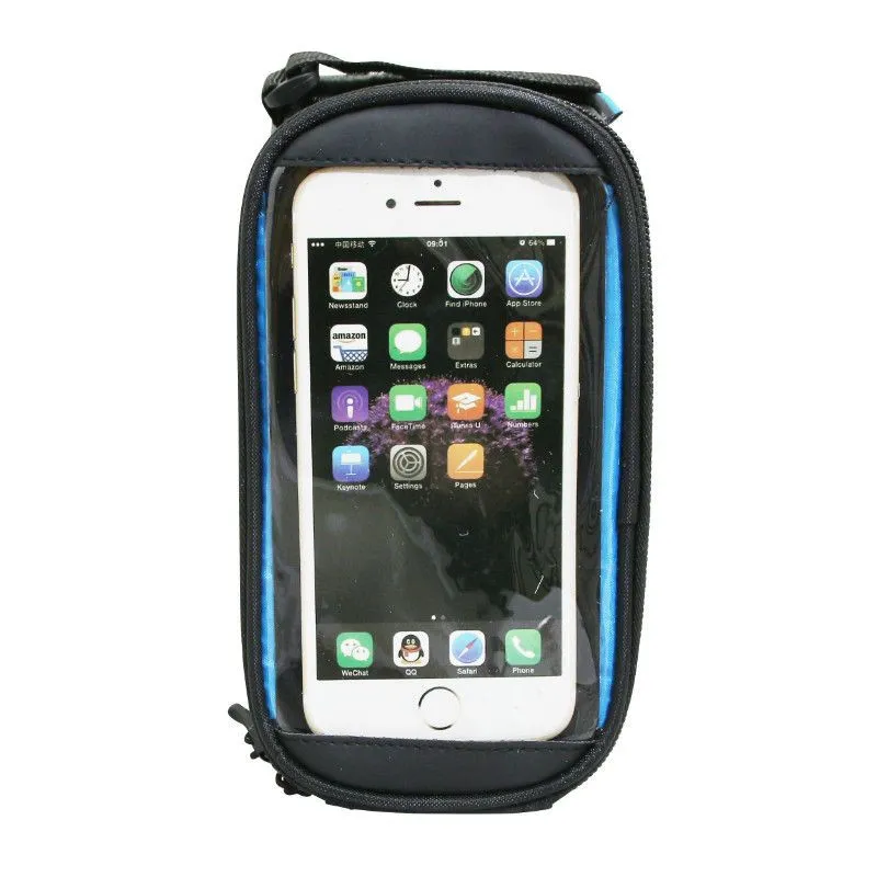 P2R Fahrrad-Smartphone-Rahmentasche für Mobiltelefon - i-phone Klettverschluss 19.5 x 10 x 9 Unisex, schwarz, TU