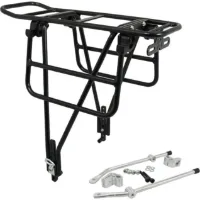 P2R Fahrradgepäckträger hinten Plattform seitlich faltbar Alu Scheibenbremskompatibel 10 kg Unisex