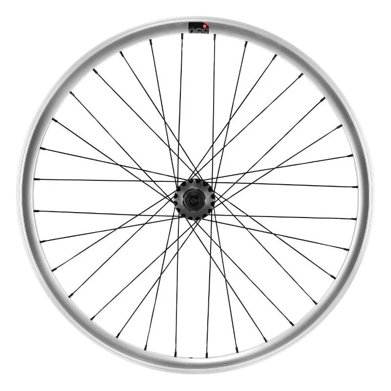 P2R Fixie-Rad Hinterbahn Doppelgewinde mit Ritzel 16DTS Unisex, silber, 28mm P2R Fixie-Rad Hinterbahn Doppelgewinde mit Ritzel 16DTS Unisex, silber, 28mm