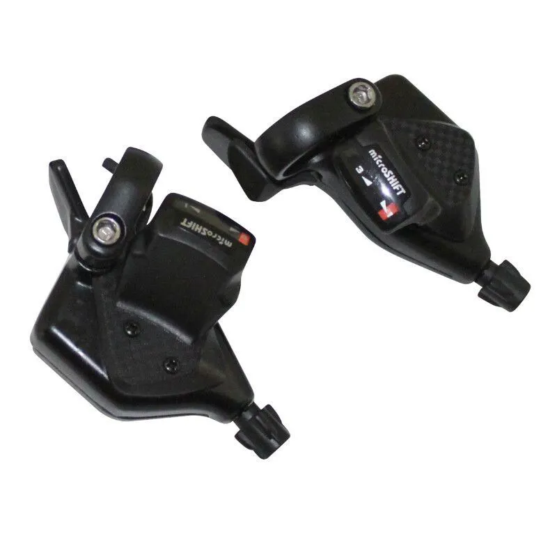 P2R Paar Alu-Index-Schalthebel mit Griff Rapid Push-Pull 9V. Unisex, schwarz, TU