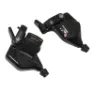 P2R Paar Alu-Index-Schalthebel mit Griff Rapid Push-Pull 9V. Unisex, schwarz, TU