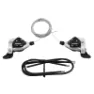 P2R Paar Fahrrad-/Mountainbike-Schalthebel Indexe Rapid Push-pull 7 V Unisex, schwarz, 7sp