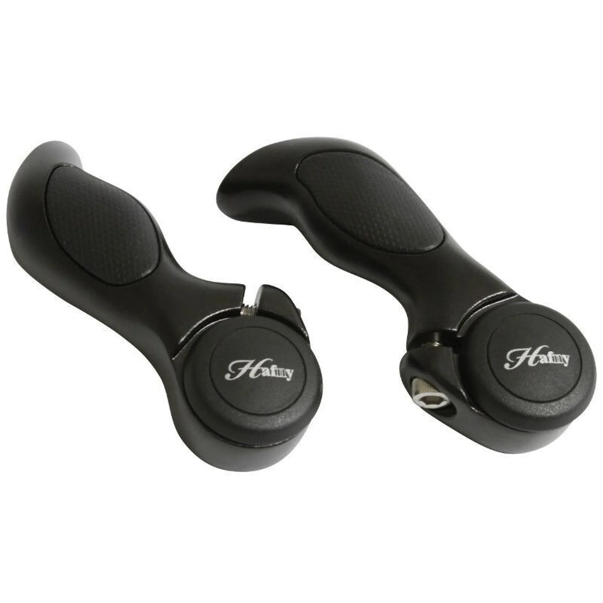 P2R Paar Lenkerenden aus Aluminium Hafny Aero Unisex, schwarz, TU P2R Paar Lenkerenden aus Aluminium Hafny Aero Unisex, schwarz, TU