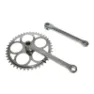 P2R Pedalier city Chromstahl mit Keilplatte Kettenblatt 46D. 3.30 Unisex, silber, 46t