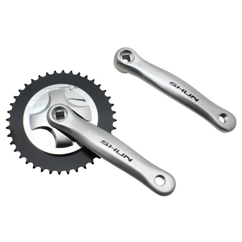 P2R Pedalier city kurbel alu plateau chaîne 38D. 3.30 (1-8") Unisex, silber, 38t P2R Pedalier city kurbel alu plateau chaîne 38D. 3.30 (1-8") Unisex, silber, 38t