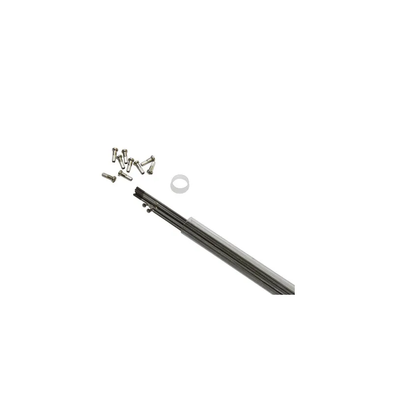 P2R Rohr mit 10 Speichen aus Edelstahl mit abgewinkeltem Kopf und Nippel 266 Unisex, silber, 2 x 266mm