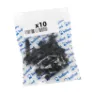 P2R Satz von 10 Schrauben mit 6 ohne Schulter SW8 Unisex, schwarz, M6 x 40mm