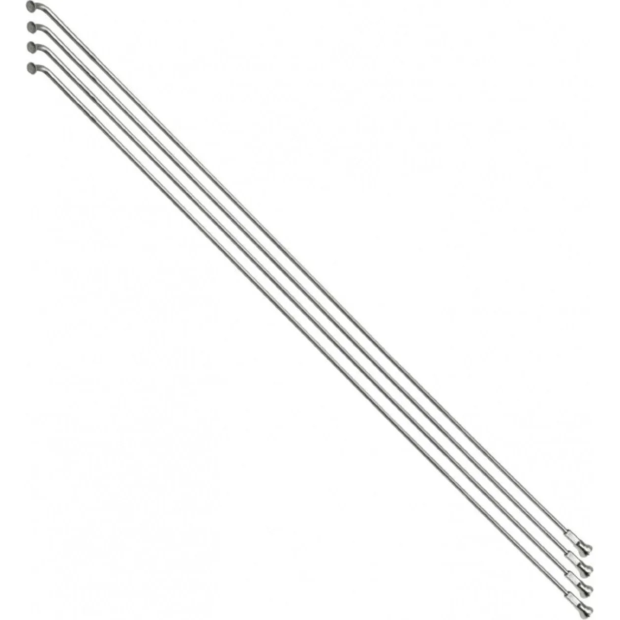 P2R Satz von 4 verstärkten Edelstahl-Speichen mit abgewinkeltem Kopf mit Nippeln 275 Unisex, silber, 2.3 x 275mm P2R Satz von 4 verstärkten Edelstahl-Speichen mit abgewinkeltem Kopf mit Nippeln 275 Unisex, silber, 2.3 x 275mm