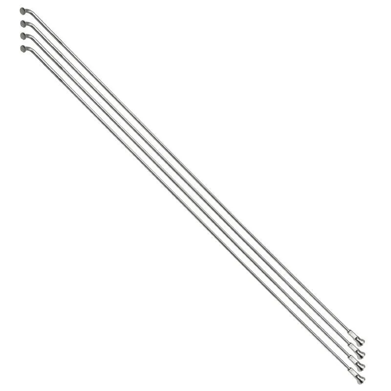 P2R Satz von 4 verstärkten Edelstahl-Speichen mit abgewinkeltem Kopf mit Nippeln 282 Unisex, silber, 2.3 x 282mm