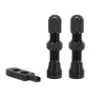 P2R Tubeless-Reifenventil-Paar abnehmbarer Obus Schrader Velox Unisex, schwarz, 44mm