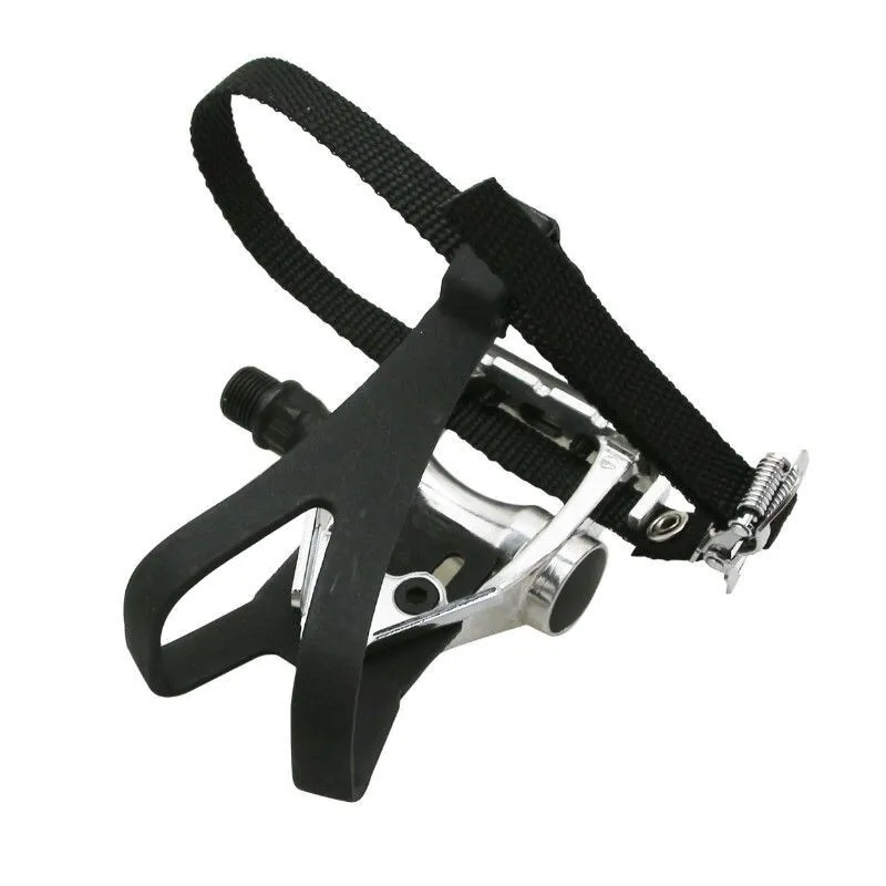 P2R Velgo Alu-Straßen- und Trail-Pedale mit Fußplatte + Riemen Unisex, silber, 9/16" P2R Velgo Alu-Straßen- und Trail-Pedale mit Fußplatte + Riemen Unisex, silber, 9/16"