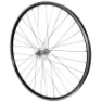 P2R Vtc-Fahrradrad vorne Aluminium doppelwandige Aluminiumnabe Vollachse Unisex, schwarz, 700 x 35mm