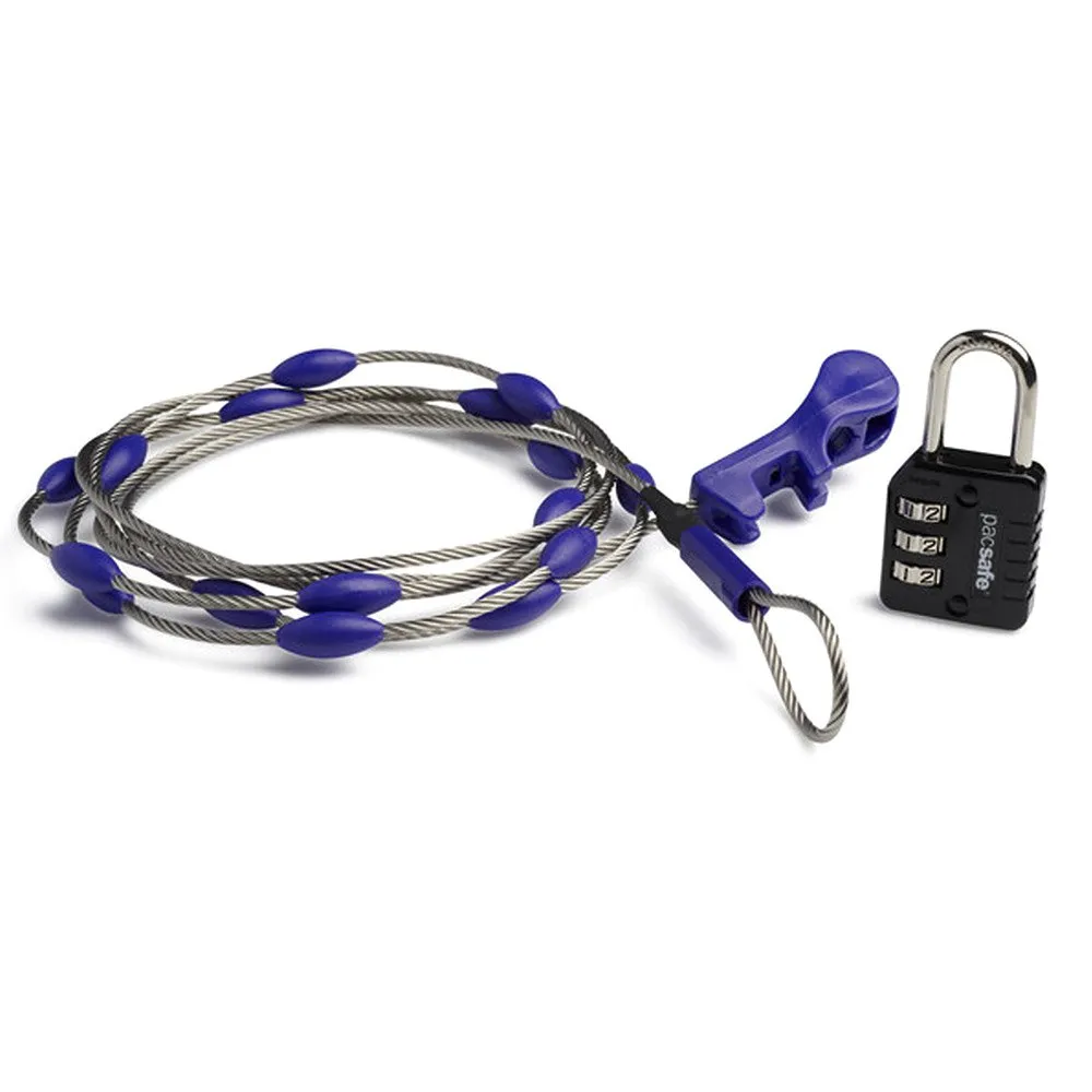 Pacsafe Wrapsafe Cable Lock Schloss, Purple / black / silver Pacsafe Wrapsafe Cable Lock Schloss, Purple / black / silver