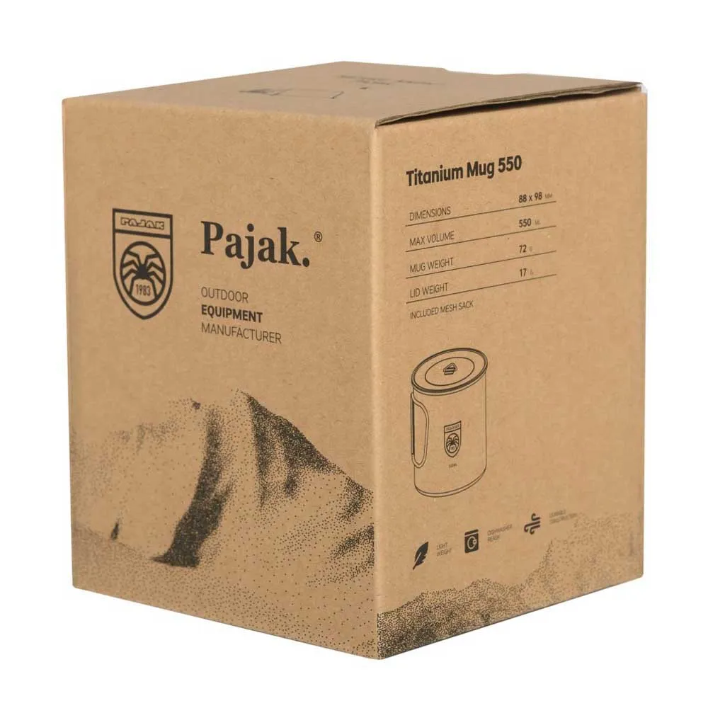 PAJAK Titanium 550ml Tasse, Silver, One Size