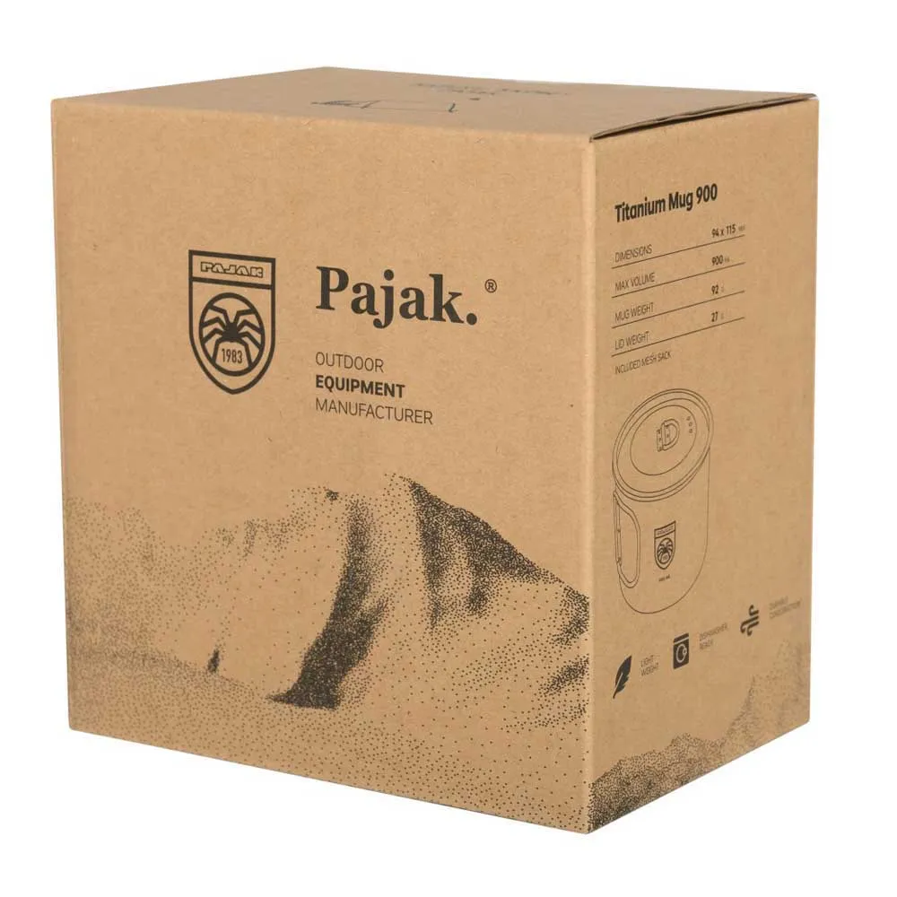 PAJAK Titanium 900ml Tasse, Silver, One Size