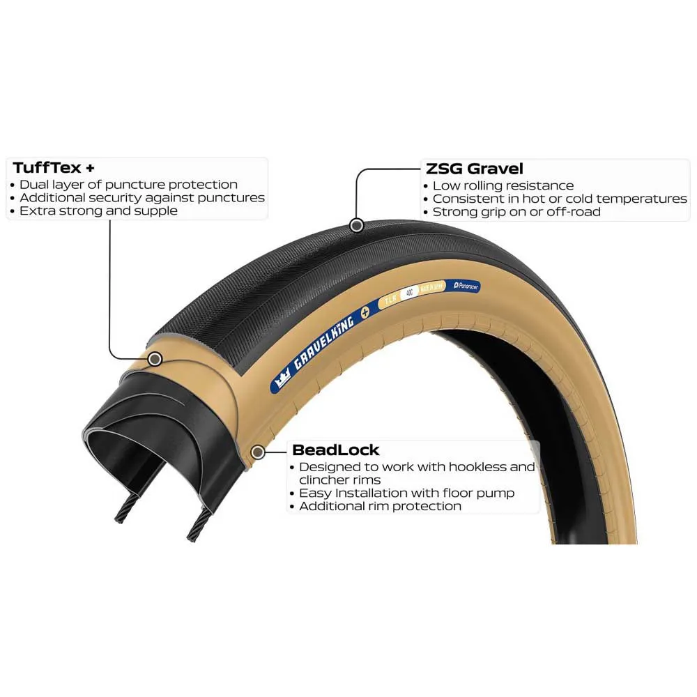 Panaracer Gravelking+ Tubeless 700c X 35 Gravelreifen Panaracer Gravelking+ Tubeless 700c X 35 Gravelreifen