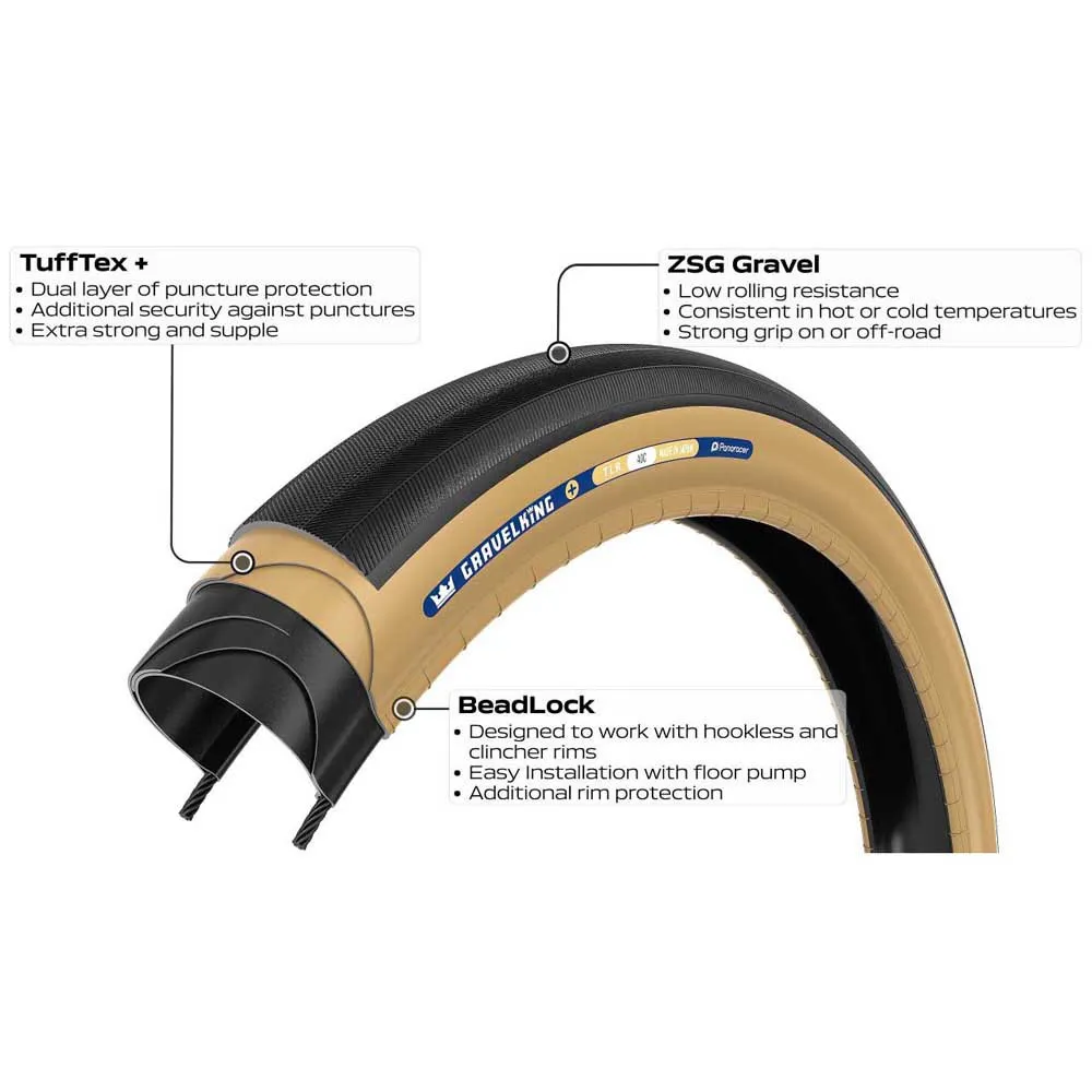 Panaracer Gravelking+ Tubeless 700c X 35 Gravelreifen