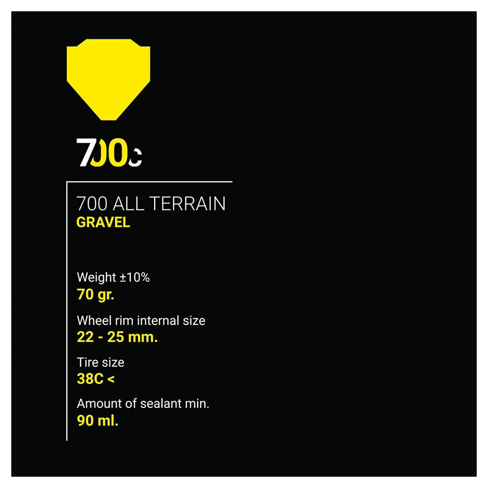 PANZER Gravel Pannensicherer Schaum, Yellow, 700, 38C PANZER Gravel Pannensicherer Schaum, Yellow, 700, 38C