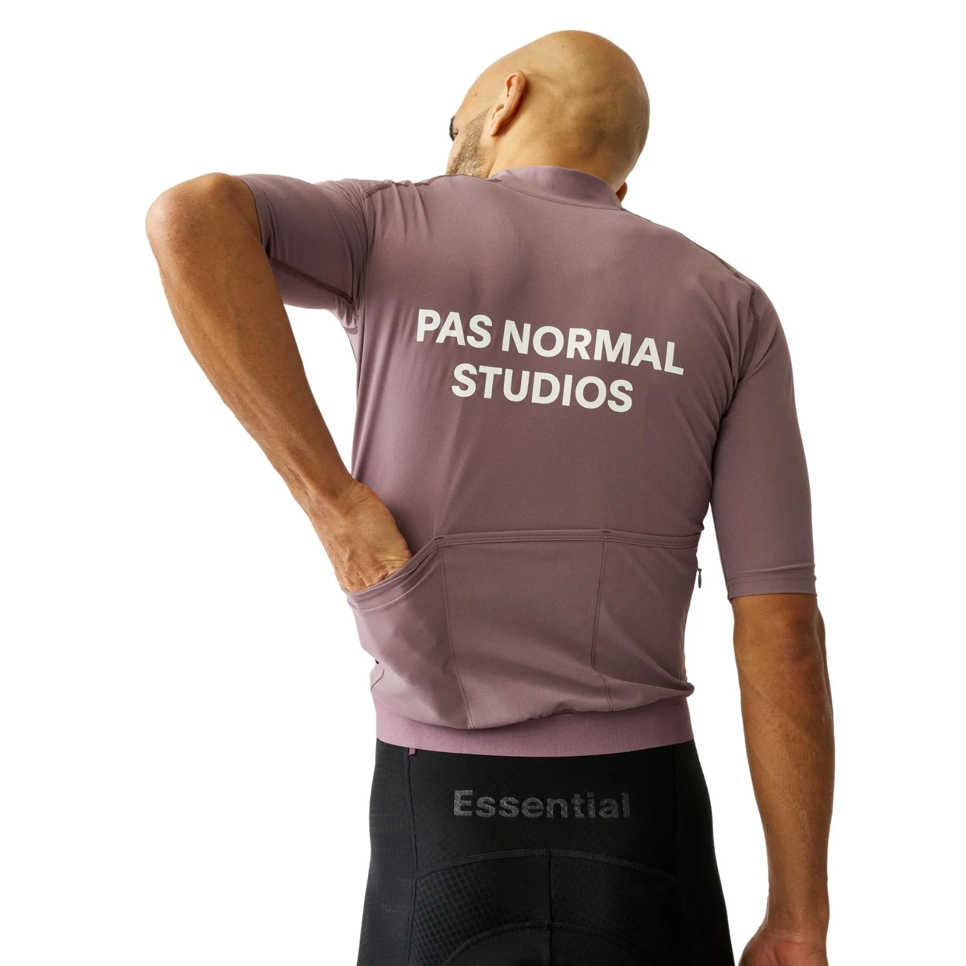 Pas Normal Studios Mens Essential Jersey Herren Kurzarm Trikot, Dusty purple