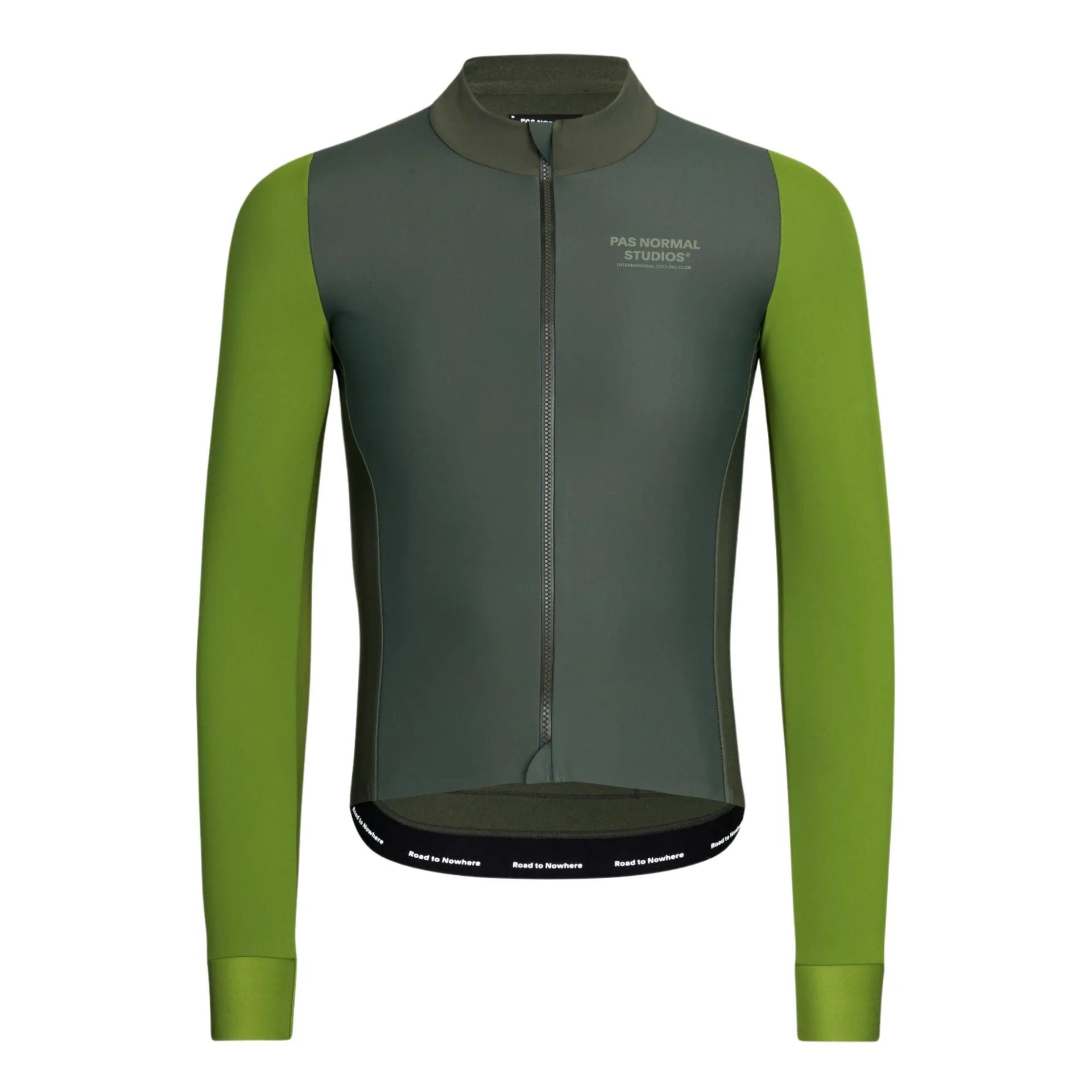 Pas Normal Studios Mens Mechanism Thermal Long Sleeve Jersey, Ivy green 1 Pas Normal Studios Mens Mechanism Thermal Long Sleeve Jersey, Ivy green 1